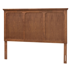 Baxton Studio Alarice Classic and Traditional Ash Walnut Finished Wood Queen Size Headboard